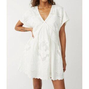 016 Free People Serenity mini Dress White NWOT Size XS
